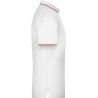Polo Homme à rayures blanc rouge côté