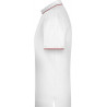 Polo Homme à rayures blanc rouge côté