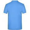 Polo Homme à inserts vichy personnalisé en broderie bleu glacier bleu glacier blanc dos