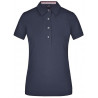Polo Femme à inserts vichy personnalisé en broderie marine rouge marine blanc