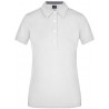 Polo Femme à inserts vichy personnalisé en broderie blanc marine blanc