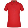 Polo Femme à inserts vichy personnalisé en broderie rouge rouge blanc