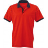 Polo Homme urban personnalisé en broderie rouge marine