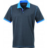 Polo Homme urban personnalisé en broderie graphite azur face