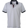 Polo Homme urban personnalisé en broderie blanc marine
