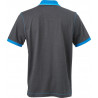 Polo Homme urban personnalisé en broderie graphite azur dos