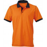 Polo Homme urban personnalisé en broderie orange marine