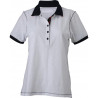 Polo Femme urban personnalisé en broderie blanc marine