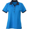 Polo Femme urban personnalisé en broderie azur marine