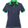 Polo Femme urban personnalisé en broderie marine vert