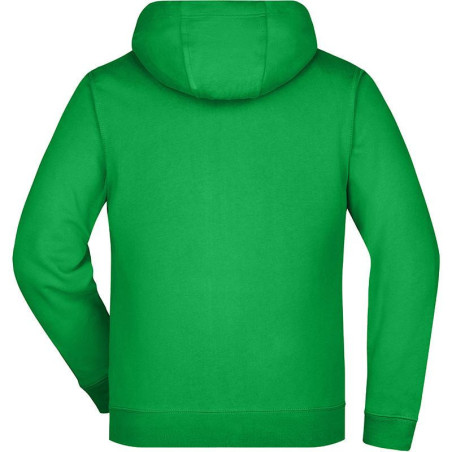 Veste à capuche Homme personnalisé en broderie vert graphite dos