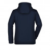 Veste à capuche Femme personnalisé en broderie marine rouge dos