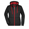 Veste à capuche Femme personnalisé en broderie noir rouge