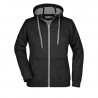 Veste à capuche Femme personnalisé en broderie noir carbone