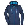 Veste à capuche Femme personnalisé en broderie marine aqua