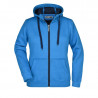 Veste à capuche Femme personnalisé en broderie azur marine