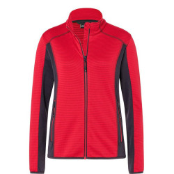 Veste Polaire Femme personnalisée en broderie rouge carbone