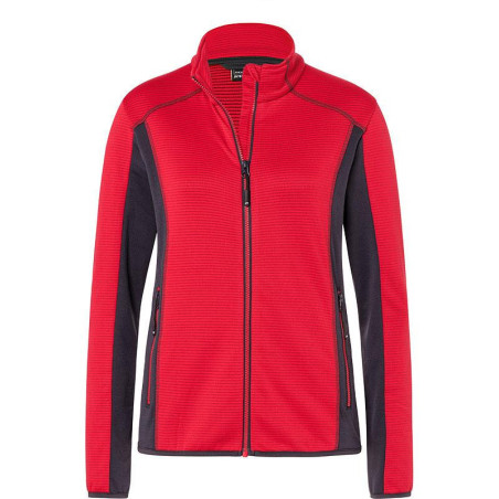 Veste Polaire Femme personnalisée en broderie rouge carbone