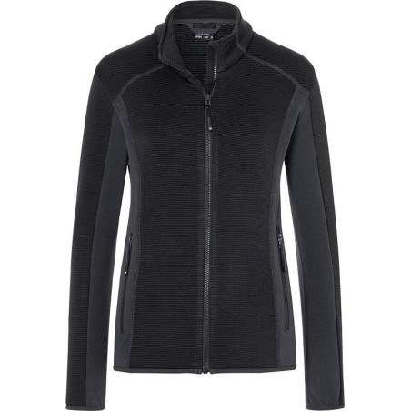 Veste Polaire Femme personnalisée en broderie noir carbone