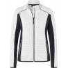 Veste Polaire Femme personnalisée en broderie blanc cassé carbone