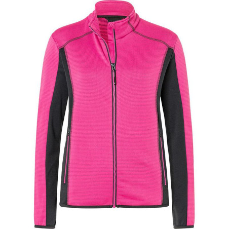 Veste Polaire Femme personnalisée en broderie rose carbone