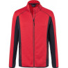 Veste Polaire Homme personnalisée en broderie rouge carbone face
