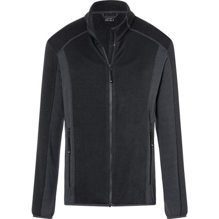 Veste Polaire Homme personnalisée en broderie noir carbone