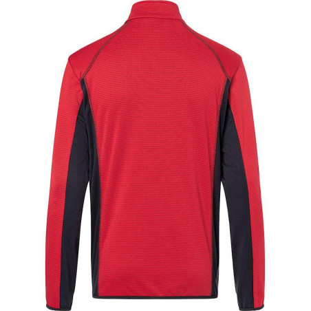 Veste Polaire Homme personnalisée en broderie rouge carbone dos