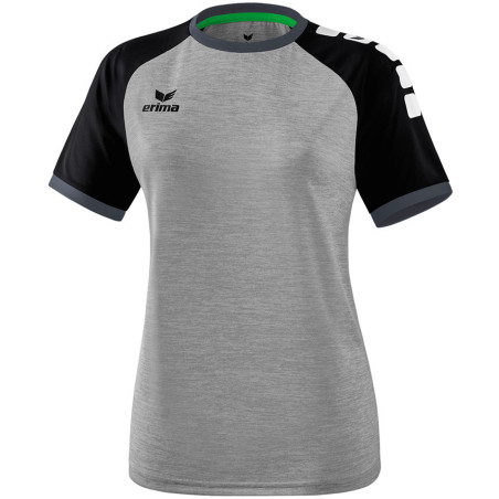 Maillot Erima ZENARI 3.0 Femme, couleur  gris chiné, noir et gris foncé