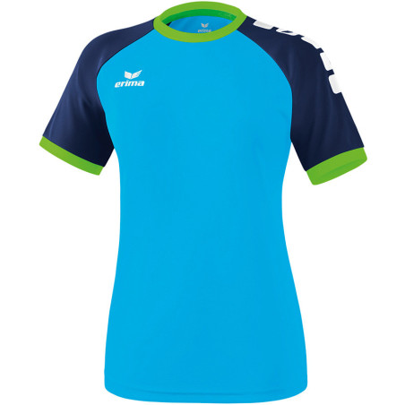Maillot Erima ZENARI 3.0 Femme, couleur  curaçao, marine et vert gecko