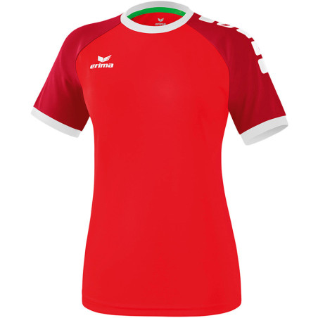 Maillot Erima ZENARI 3.0 Femme, couleur  rouge, ruby et blanc