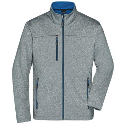 Veste Softshell Homme personnalisée en broderie gris rouge 2