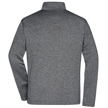 Veste Softshell Homme personnalisée en broderie gris foncé noir dos