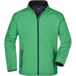 Veste Softshell Homme colorée personnalisée en broderie gris-fer rouge 2