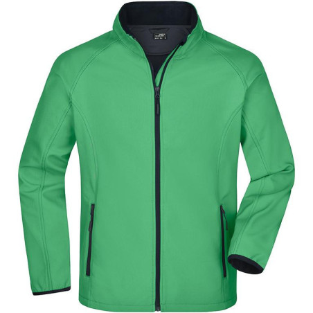 Veste Softshell Homme colorée personnalisée en broderie vert marine