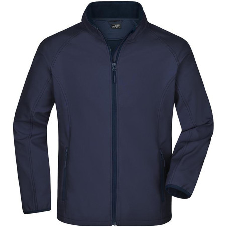 Veste Softshell Homme colorée personnalisée en broderie marine