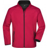 Veste Softshell Homme colorée personnalisée en broderie rouge noir