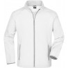 Veste Softshell Homme colorée personnalisée en broderie blanc face