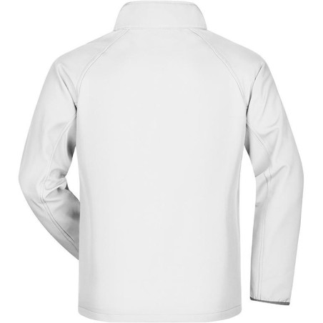 Veste Softshell Homme colorée personnalisée en broderie blanc dos