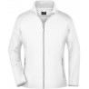 Veste Softshell Femme colorée personnalisée en broderie blanc face
