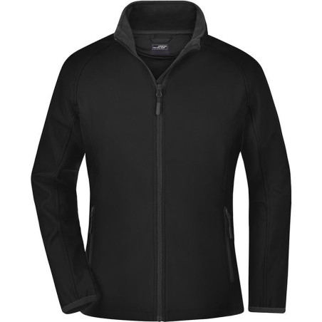 Veste Softshell Femme colorée personnalisée en broderie noir