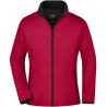 Veste Softshell Femme colorée personnalisée en broderie rouge noir