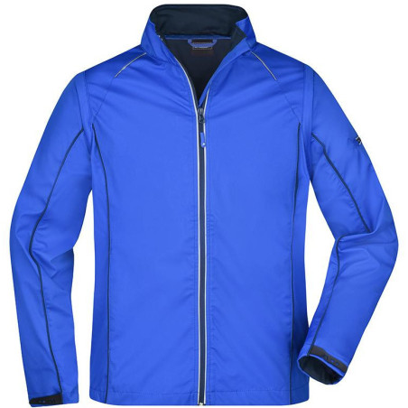 Veste Softshell 2 en 1 homme personnalisée en broderie bleu nautique marine