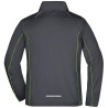 Veste Softshell 2 en 1 homme personnalisée en broderie gris-fer vert dos