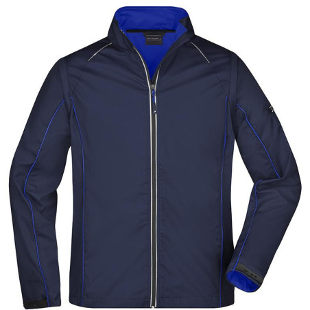 Veste Softshell 2 en 1 homme personnalisée en broderie marine bleu roi
