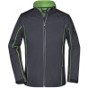 Veste Softshell 2 en 1 Femme personnalisée en broderie gris fer vert face