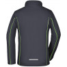 Veste Softshell 2 en 1 Femme personnalisée en broderie gris fer vert dos