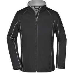 Veste Softshell 2 en 1 Femme personnalisée en broderie noir argent