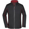 Veste Softshell 2 en 1 Femme personnalisée en broderie noir rouge