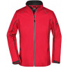 Veste Softshell 2 en 1 Femme personnalisée en broderie rouge noir